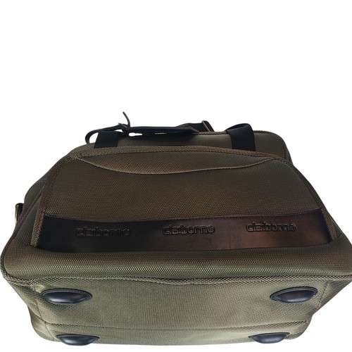 Liz Claiborne Olive Green Carry On Bag Luggage Zip Pockets Detachable Strap - Picture 7 of 10
