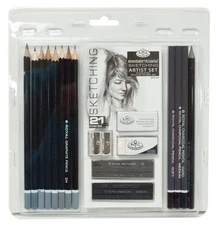 Professional Sketch Artist Graphite Pencils Set Charcoal Drawing Sketching Kit
