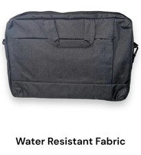 16 Black Water Resistant Laptop Bag With Detachable Strap