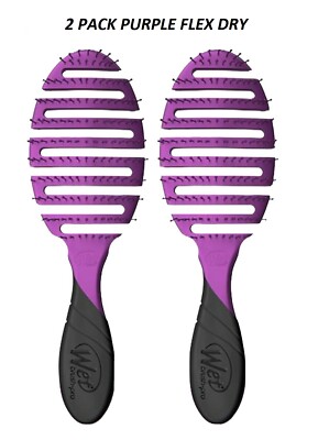 WetBrush Pro Flex Dry Paddle - Brosse Carrée Flexible Violette Pour Séchage - Idéale Cheveux Emmêlés, Sans Douleur