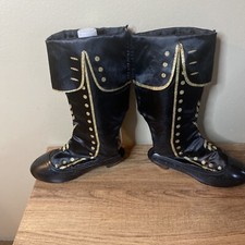 Disney Frozen Girls Anna Black Play Boots Shoes Dress Up Costume Adjustable