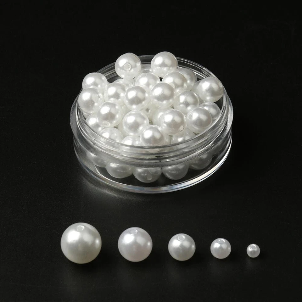 4 мм-20 мм новый свободный круглый жемчуг бисер для DIY моды ювелирных изделий искусства ремесел - Изображение 4 из 4