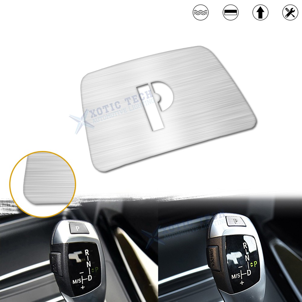 Chrome Gear Shift Knob P Button Cover Trim For BMW 3 5 7 X3 X4 X5 X6 F30 F10 F23