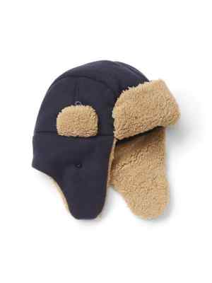 NWT Kid GAP Boys Pro Fleece Cozy Trapper Hat Supersoft Sherpa Lining Boys S/M 