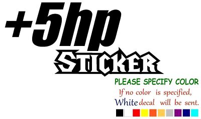 +5HP Stickers Horsepower Vinyl Decal Sticker Car Truck window Various Sizes
