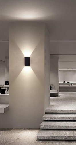 9" Up/ Down LED Modern Aluminum Outdoor Wall Light, 12W 3000K Warm White - Picture 3 of 4