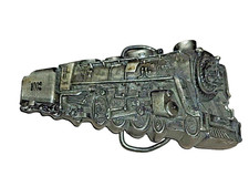 Vintage 1976 Bergamot Brass Works Steam Locomotive Train Belt Buckle Made in USA