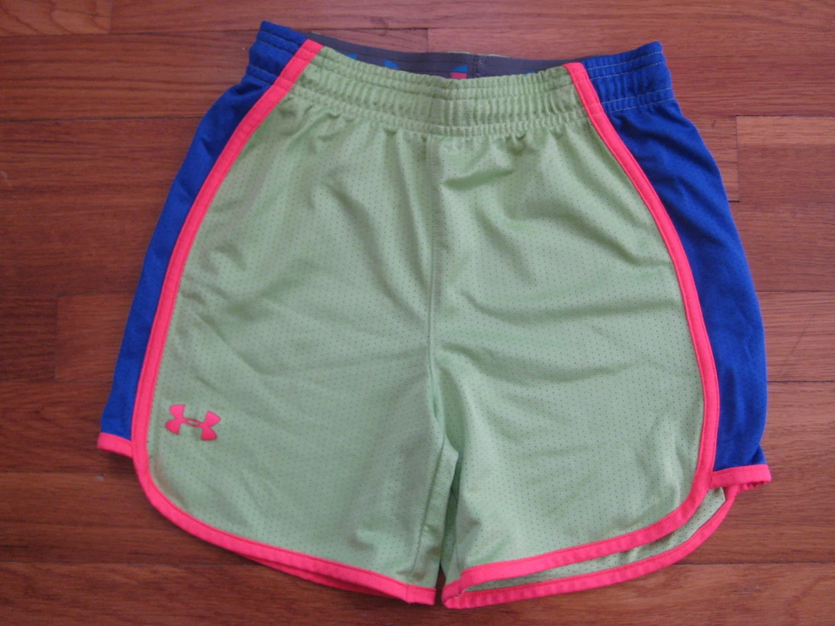 SHORT de sport fille Under Armour l che UA course vert bleu rose YMD Y M moyen