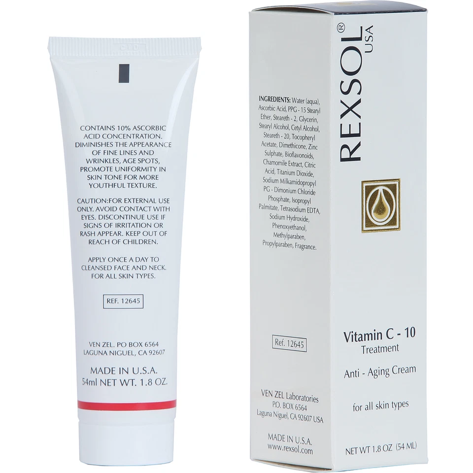 REXSOL Vitamin C-10 Treatment Cream | Anti-Aging, Brightening, and Moisturizing - Image 2 of 2