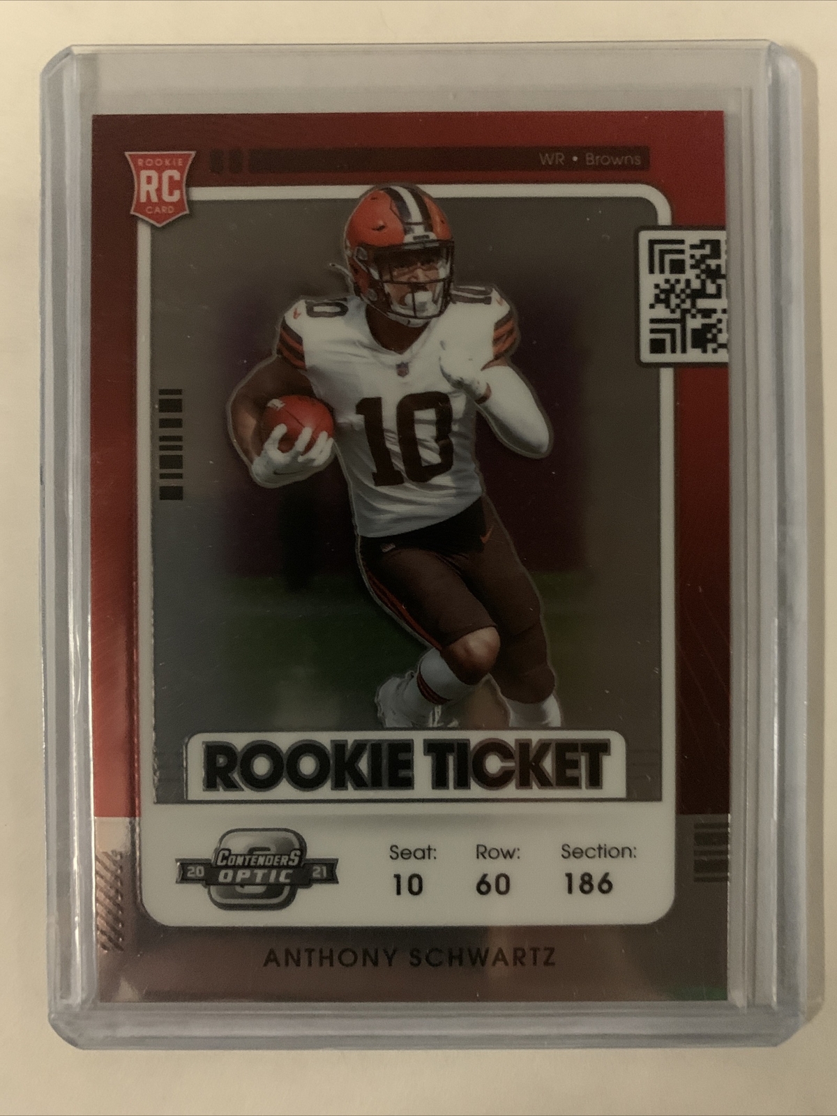 2021 Panini Optic Contenders Anthony Schwartz Rookie Ticket Cleveland Browns