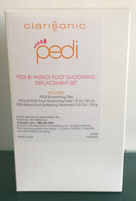 Clarisonic Pedi NIB Set - Foot Pedicure - Smoothing Disk Disc, Peel & Pedi-Balm