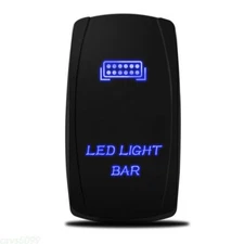 12V 5pin LED Light Bar Rocker Switch ON-OFF BLUE Light 20A 