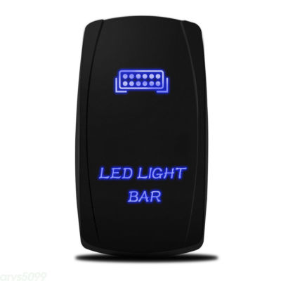 12V 5pin LED LIGHT BAR Rocker Switch ON-OFF BLUE Light 20A LED BAR ...