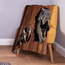 Couverture Douce En Fleece Avec Design 3D De T-Rex