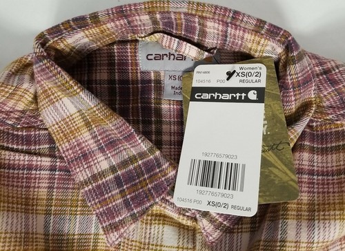 Carhartt Women's RUGGED FLEX Hamilton Flannel Shirt. Ladies Size XS. - Picture 4 of 4