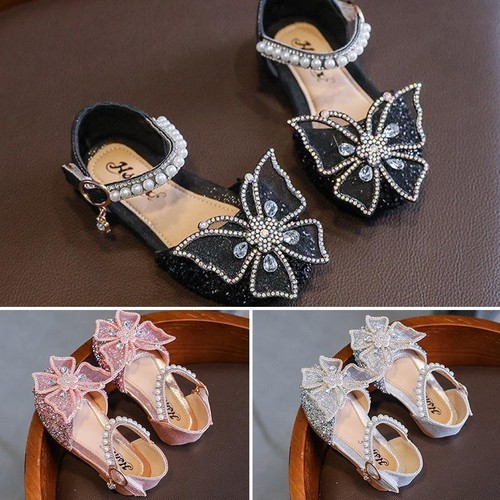 Princess sandals for girls, a flat and comfortable shoe with sparkling stones - Picture 9 of 19