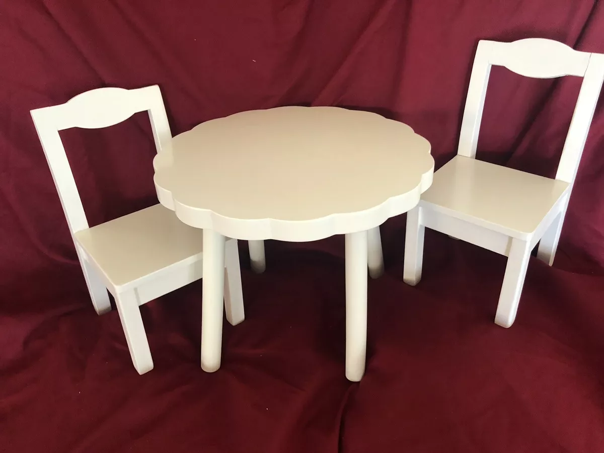 Pottery Barn Kids Doll Flower Table & Chairs NLA EUC