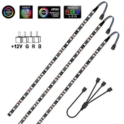 12V RGB LED Strip 5050 4Pin PC Gehäuse Licht Aura Sync MSI Mystic RGB