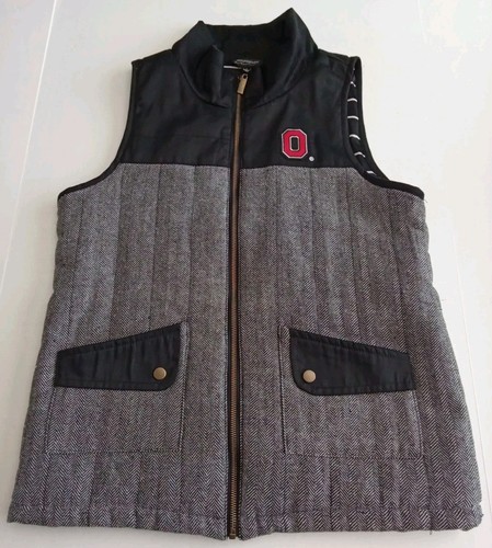 Women's GameDay Couture Ohio State Buckeyes Vest Sz Large Herringbone Ohio State