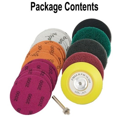Scheinwerfer Polierkopfhörer Kit 21PCS 75mm Autopolitur for Reinigung Bohren