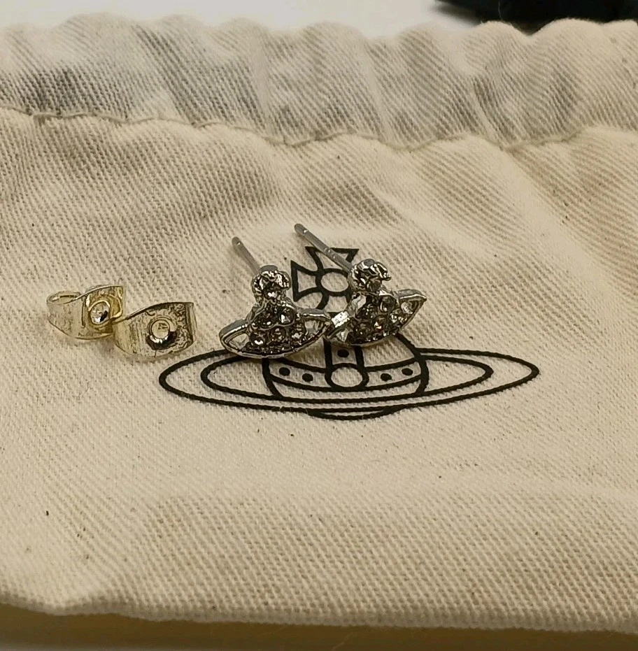 Pendientes Vivienne Westwood S925 - Versión Salvaje Japón Con Bolsa Embalaje Original Foto 2 de 3