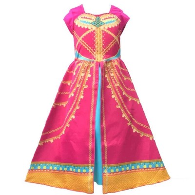 Aladdin Jasmin Mädchen Kleid Kostüm rosa, 120 cm (5-7 Jahre)