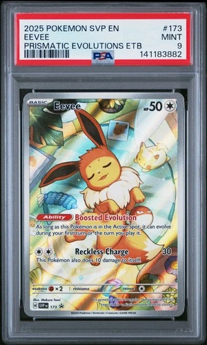 2025 POKEMON SVP EN-SV BLACK STAR PROMO #173 EEVEE PSA 9
