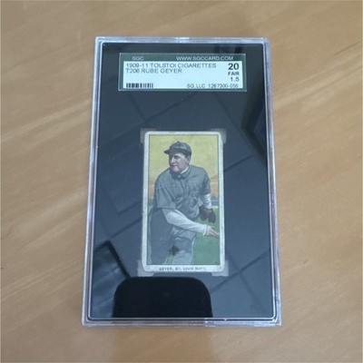 1909-11 T206 Rube Geyer Tolstoi Back SGC 20 Fair 1.5 Tobacco Card