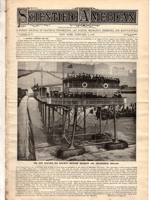 1897 Scientific American January 9 - Electric sea railway in England; Treves