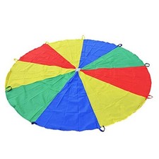 Sonyabecca Parachute for Kids 6' with 9 Handles Game Toy for Kids Play
