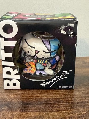 Romero Britto Sugar Cat Mini Figurine #331392 1st Edition w Box Giftcraft