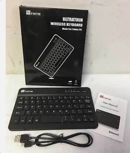 NIB Fintie Eb00041 Ultrathin Wireless Bluetooth Keyboard 4mm 7-inch Black - Picture 9 of 9