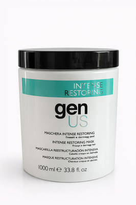 GenUS Intense Restoring Mask 1000ml 33.8oz Deep Repair for Frizzy Curly Hair