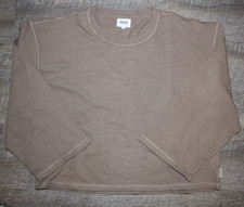 MATE THE LABEL WOMEN'S COTTON TERRY RAGLAN SWEATSHIRT BROWN XL NWOT
