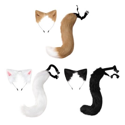 Nachahmung Fox Tail Furry Wolf Fox Ear Stirnband Plüsch Einstellbar Cosplay