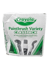 Crayola Paintbrush Variety Classpack 36ct   Flat  Round Brushes for Kids