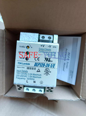 ONE new TDK-Lambda DLP120-24-1/E Rail Mount Power Supply