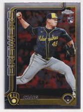 2025 TOPPS CHROME UPDATE ROOKIE CRAIG YOHO RC MILWAUKEE BREWERS #USC131