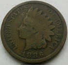US 1886 Indian Head Cent  **
