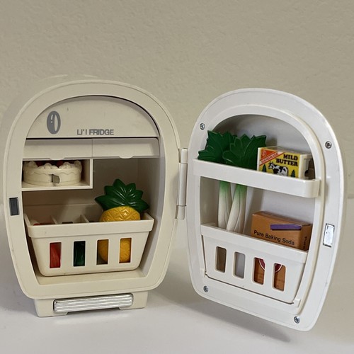 1987 BEETLAND Mini Refrigerator Desk Office Supply Play Set American Express - Bild 3 von 24