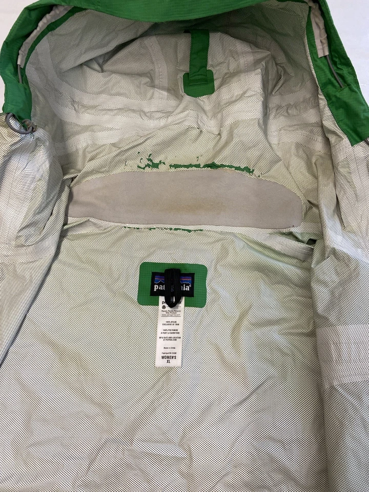 Chaqueta de lluvia para mujer PATAGONIA verde h2no Torrentshell talla XL 83805 *defectuosa* Foto 4 de 4