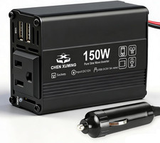 150W Car Power Inverter DC 12V to AC 110V with 2 USB Ports 1 AC Outlet