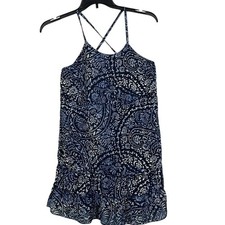 Abercrombie & Fitch  Strappy Mini Dress Womens Size Small Blue Ruffles