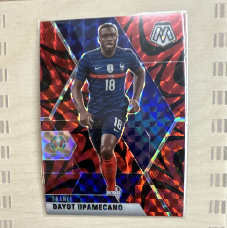 Panini Mosaic UEFA Euro 2020 2021 Dayot Upamecano France #113 Red Mosaic Prizm