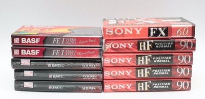 10 x TYPE I Pos. NORMAL Ferro Audio Kassetten MC Tapes NOS Sony HF FX BASF FE
