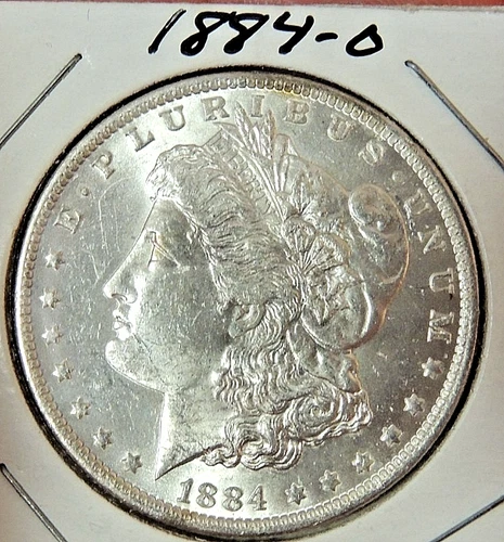 Vintage 1884-O Morgan Silver Dollar BU Uncirculated 90% Silver $1 Coinage