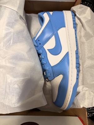 Nike Dunk Low GS White University Blue Leather Sneaker Unisex Kids 6Y