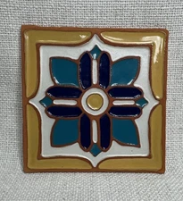 Aramark Hearst Castle Deco Handpainted Glazed 6X6 Tile