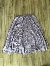 Uniform by John Paul Richard Skirt Womens L Lavender Floral Silk Elastic Waist