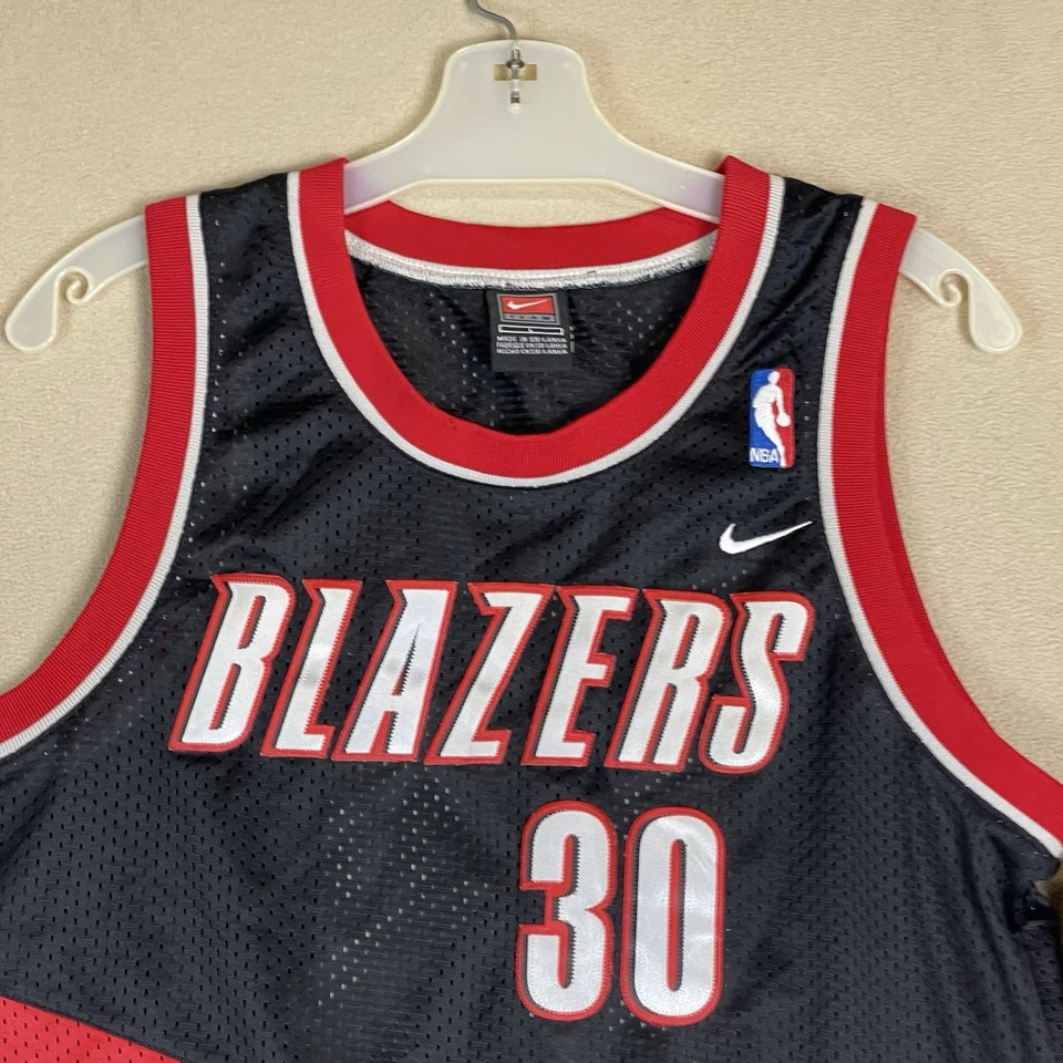 Nike Team Vintage NBA Portland Trail Blazers Rasheed Wallace #30 Youth L Black - Image 2 of 4